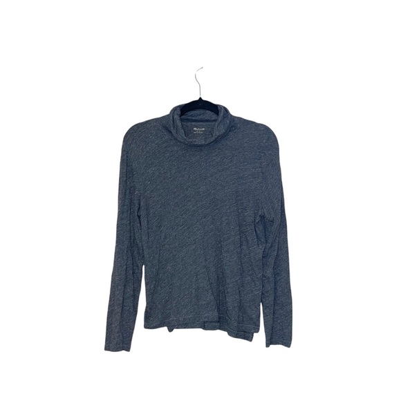Madewell Whisper Dark Gray Heathered Turtleneck Top Large Women’s - Picture 11 of 11